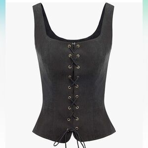 Scarlet Darkness Women's Pirate Renaissance Vest Cosplay Costume Peasant Bodice